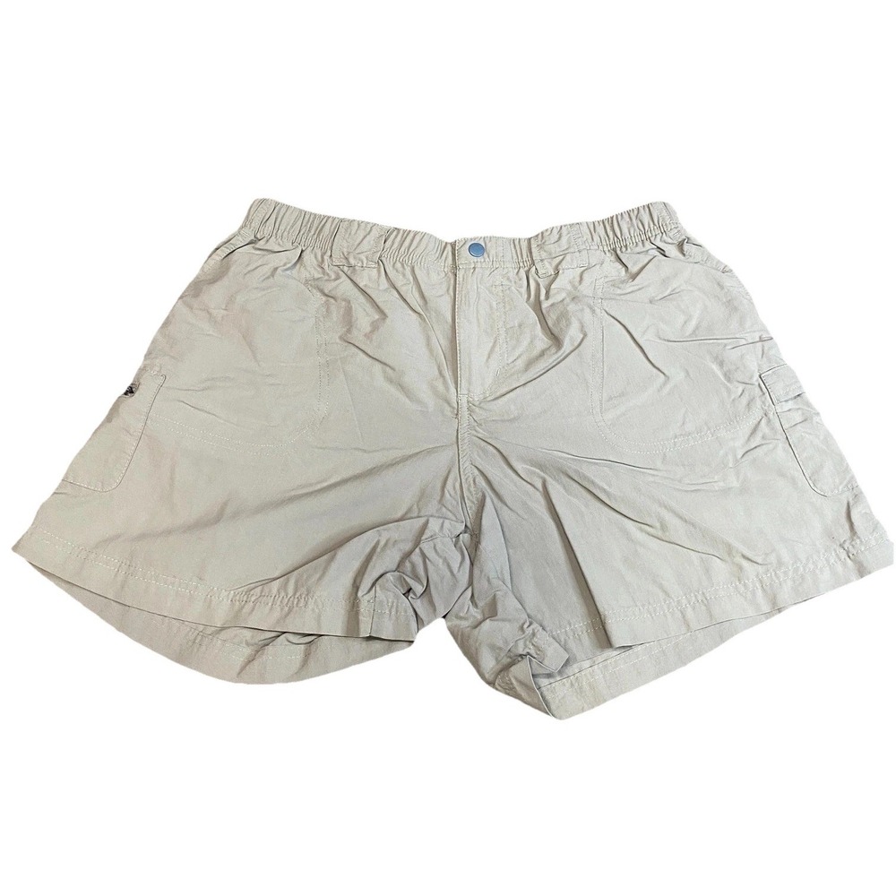 Columbia Sportswear Cargo Shorts Sandy River II Womens L 6L Beige Outdoor